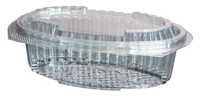 OVAL CLEAR CONTAINER PP 500cc 180x120x60mm