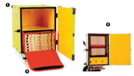 GI METAL BOX PIZZA NON COLIBENTATO 47 x 47 x H 52cm (BP33R)