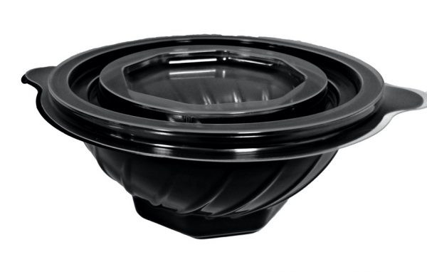 Microwaveable Black Base Soup Bowl 500/1000cc