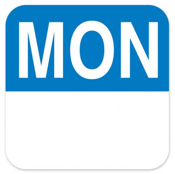 DAY LABELS MONDAY 25mm