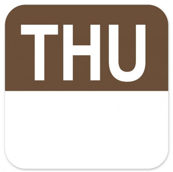DAY LABELS THURSDAY 25mm
