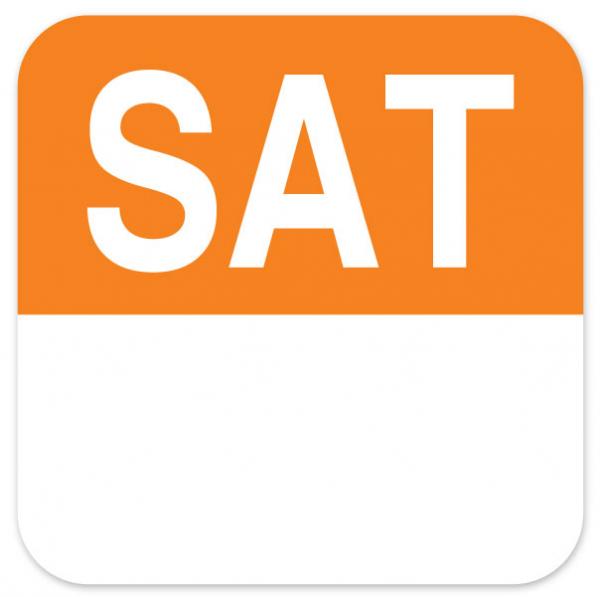 DAY LABELS SATURDAY 25mm