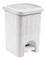 PATTUMIERA DA BAGNO B.CA 21X21H28 30100